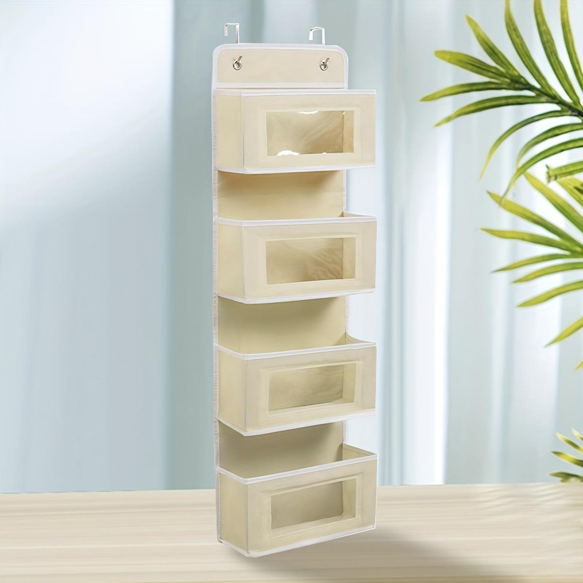 1 шт Подвесная сумка для хранения на дверь с 4 видимыми карманами экономящая место сумка-органайзер для хранения в ванной комнате спальне 4757₽