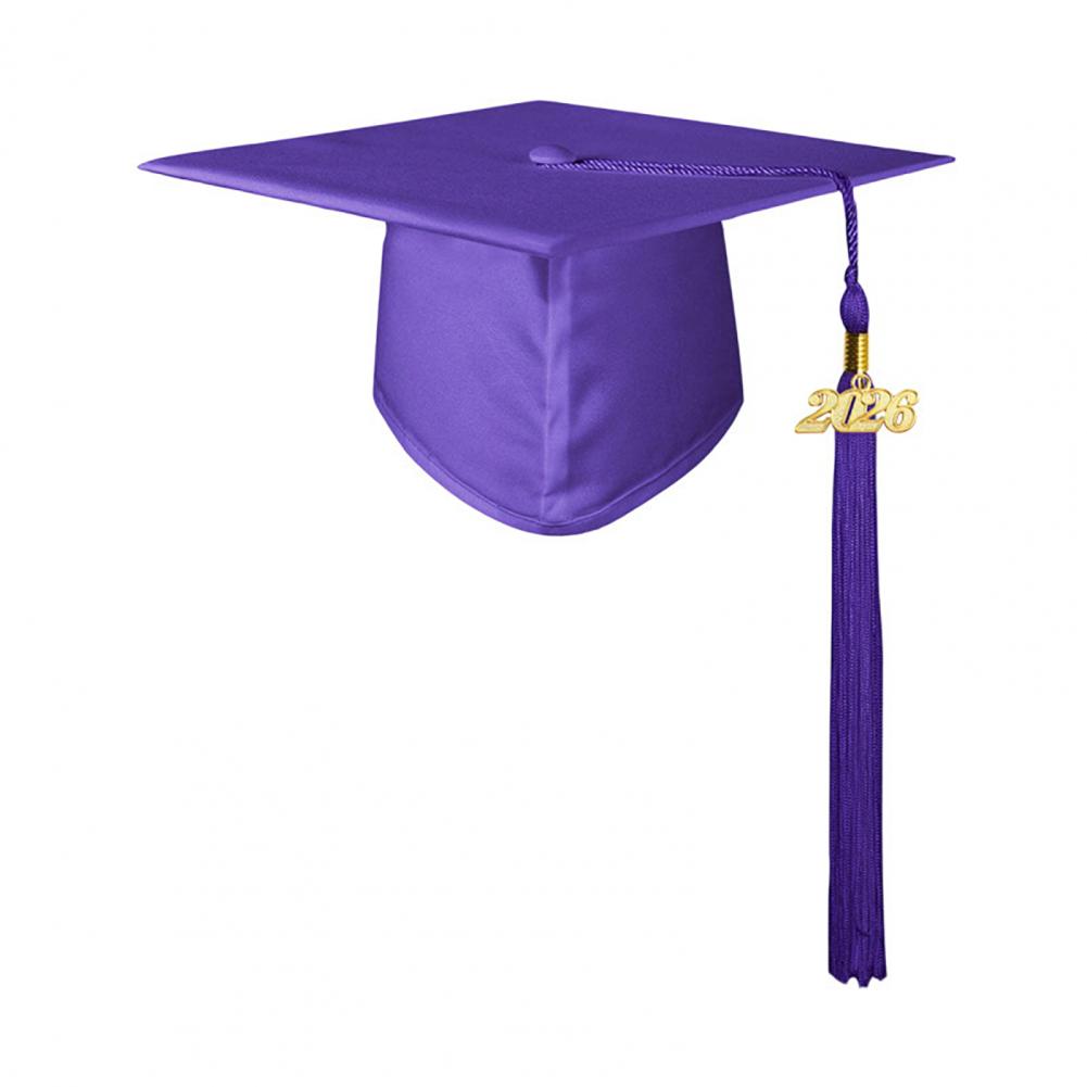 High School Graduation Cap Matte Graduation Cap with 2026 Tassel Adjustable Elastic Unisex Graduation Hat Adult for College