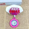Shiny Cartoon Nurse & Doctor Badge Reel with Retractable PVC Pocket Watch Clip
