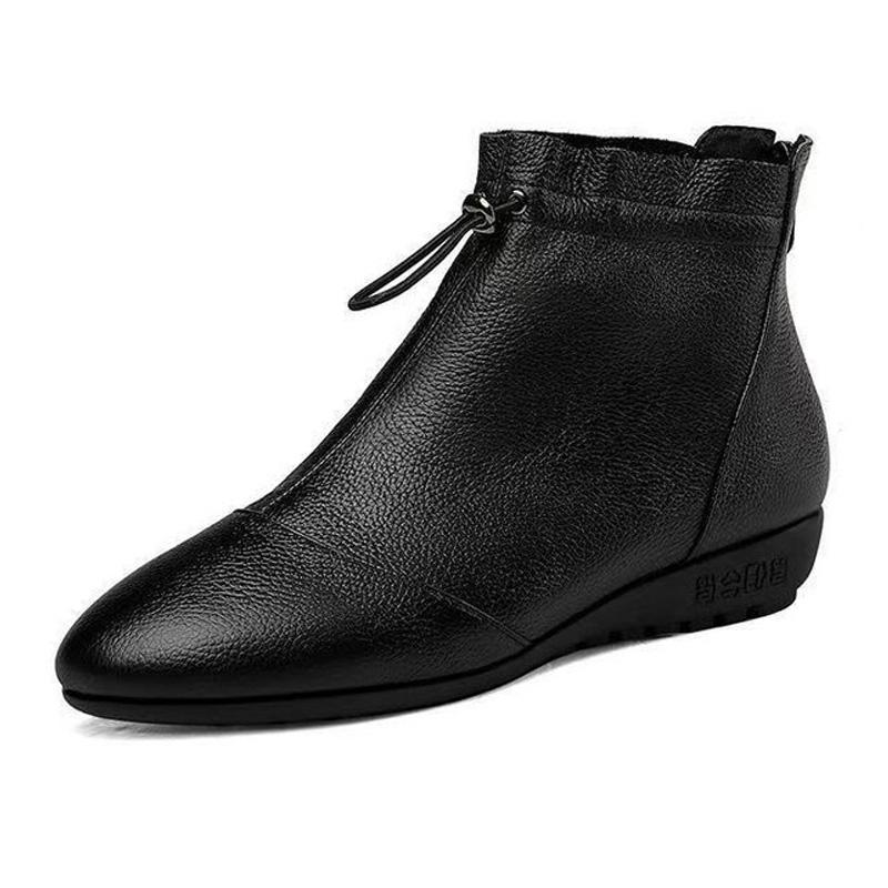 

Женские зимние ботинки класса люкс из искусственной кожи, повседневные ботильоны, мокасины для походов на открытом воздухе, женская обувь, тенденции 2024 года 40 чёрный