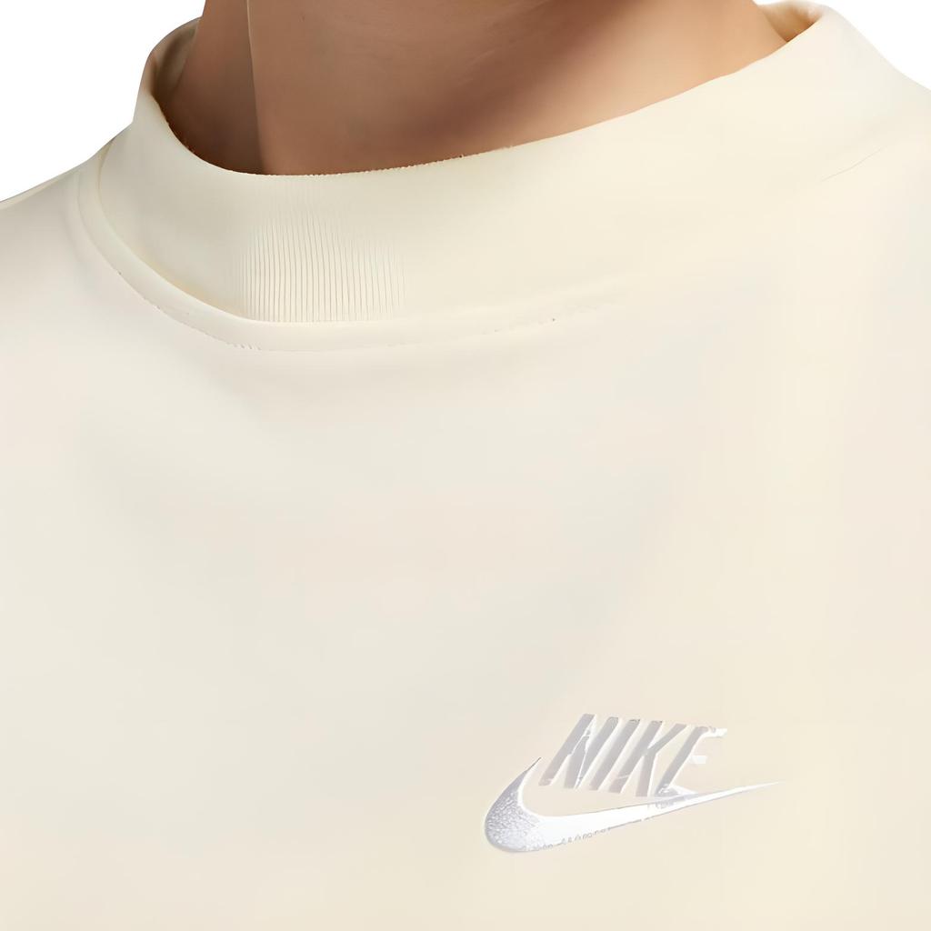 Nike Sportswear Logo Embroidered Loose Solid Color Short Sleeve Knit T-Shirt Women Tops Yellow CJ3759-113