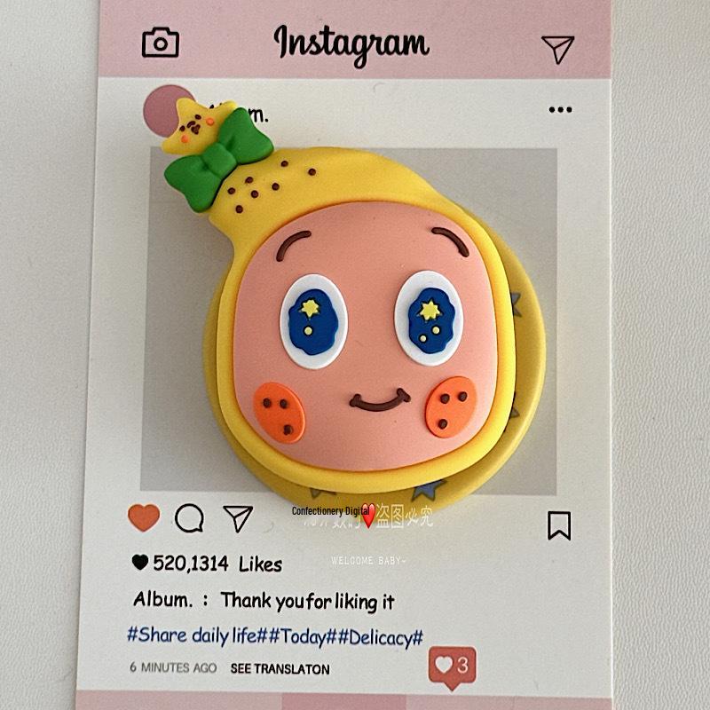KT Cat Crying Doll Phone Holder – Cute, Fun, Versatile, Airbag Design for Desktop or Drama Watching.