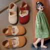 Girls' Leather Shoes 2025 Spring and Autumn New Lace Baby Princess Soft Sole Little Girl Versatile Fashion Casual Leather Shoes Tide