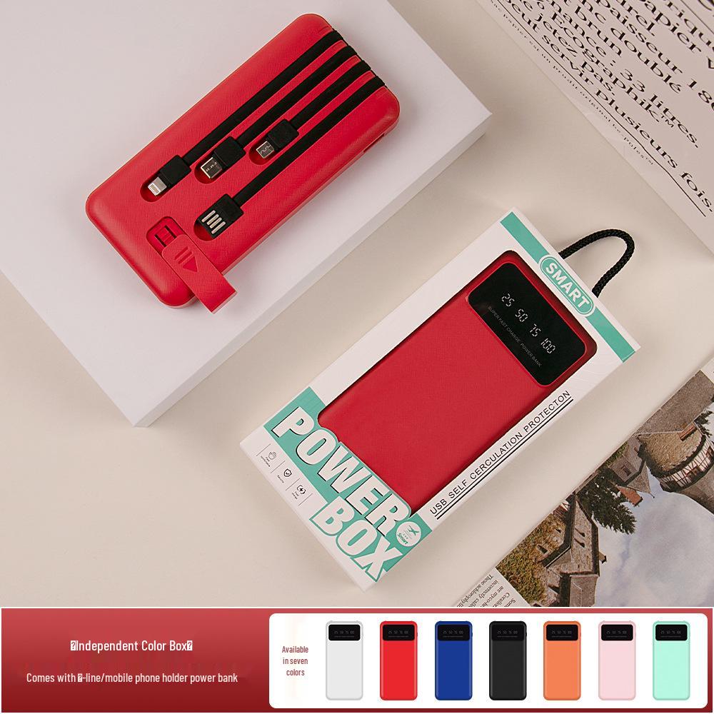 Year of the Horse Souvenir: 3C Certified Fast Charging Power Bank Set with Built-in Cable for Clients' Annual Meeting Gift