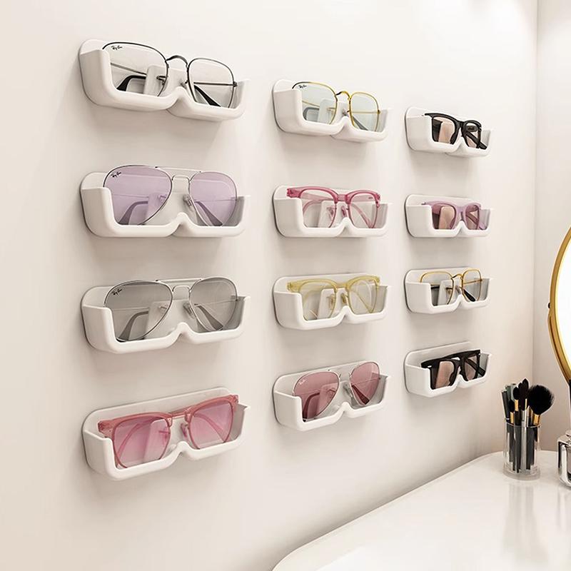 Wall-Mounted Glasses Holder Eyeglasses Storage Box Glasses Display Rack Sunglasses Display Holder Bedside Storage Rack