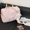 Lehká cestovní taška pro maminky ve tvaru srdce, velkokapacitní crossbody taška přes rameno s průvlekem na držadlo kufru.