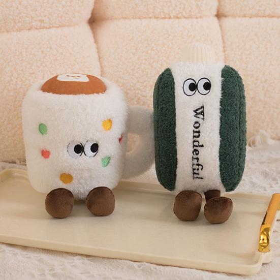Coffee Cup Doll Plush Toy Interactive Design Doll Stress Relief Decorative Mini Pillow Doll Plush Ornament