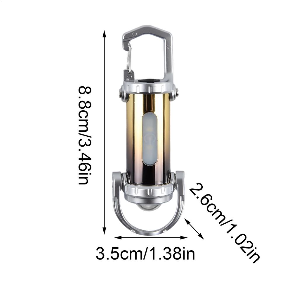 Mini Flashlight 1200 Lumen Waterproof Keychain Lamp Rechargeable Flashlights With 5 Lighting Modes For Camping Hiking Outdoor