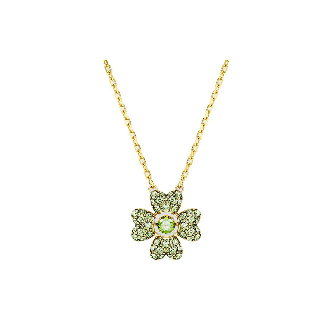 

Swarovski Lucky Clover Inlaid Decoration Cubic Zirconia Imitation Crystal Necklace Women necklace Green 5671144