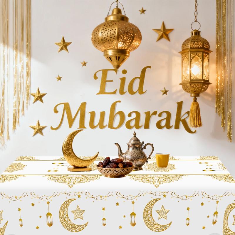 Ramadan Decor Tablecloth EID Mubarak Decor For Home 2026 Ramadan Kareem Islamic Muslim Party Eid Al Adha Gifts Happy Eid Al Fitr