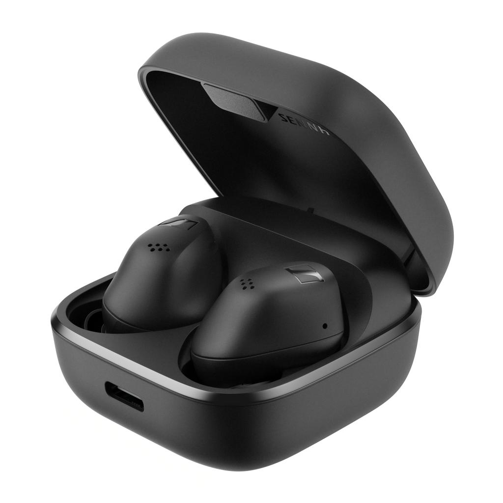 Sennheiser ACCENTUM True Wireless Earbuds, Black, High-Performance Drivers, 28-Hour Playback, Hybrid Noise Cancellation, Ambient Sound Passthrough, Bl