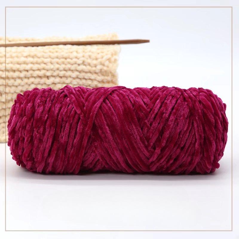 500g Chenille Soft Velvet Yarn Cotton Wool Yarn Crochet Yarn DIY Handmade Scarf Sweater Coat Blankets for Knitting Crafts