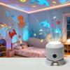Dynamic Rotating LED Projector Light, Night Light Projector for Meditation, Bedroom, Home, USB Rechargeable Plug In, Adjustable Brightness