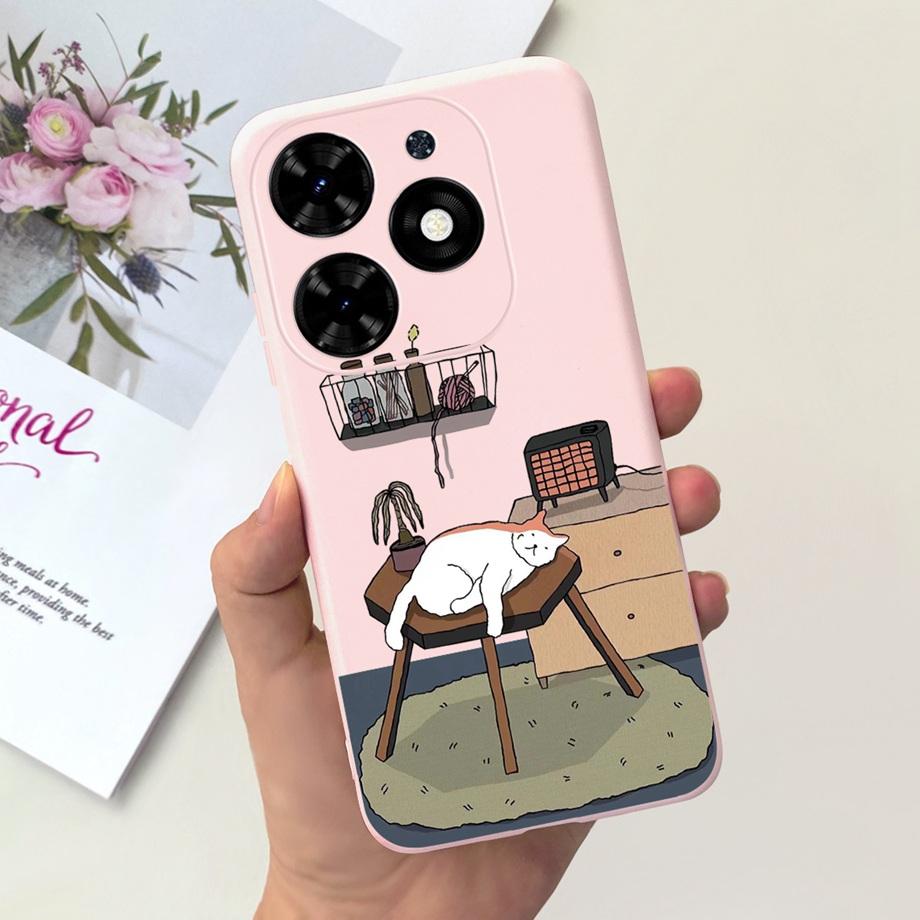 For Tecno Spark GO 2024 Case Spark 20C Spark20 Pop 8 Para Shell Silicone Soft TPU Bumper Cartoon Cool Cute Style Pattern Capas