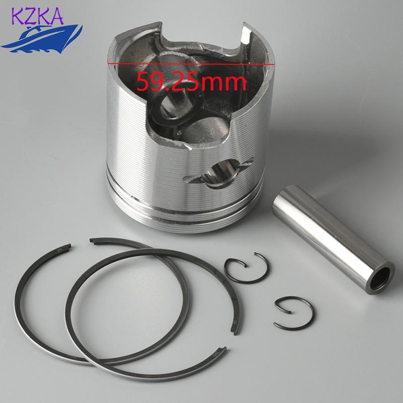 Piston Kit +0.25MM With Rings 12110-93120 For Suzuki Outboard Engine 9.9HP 15HP DT9.9 DT15 12110-93120 12140-93140-025