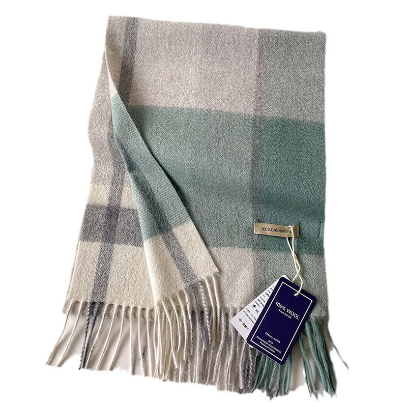 Scottish Ankara red plaid pure cashmere scarf women's winter high-end new mother scarf