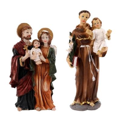 Heilige Familie Statue Marias Josefs Halten des Kindes Jesu Christliche Indoor Heimdekorationen Katholisches Geschenk für Hochzeiten Einweihungsfeiern