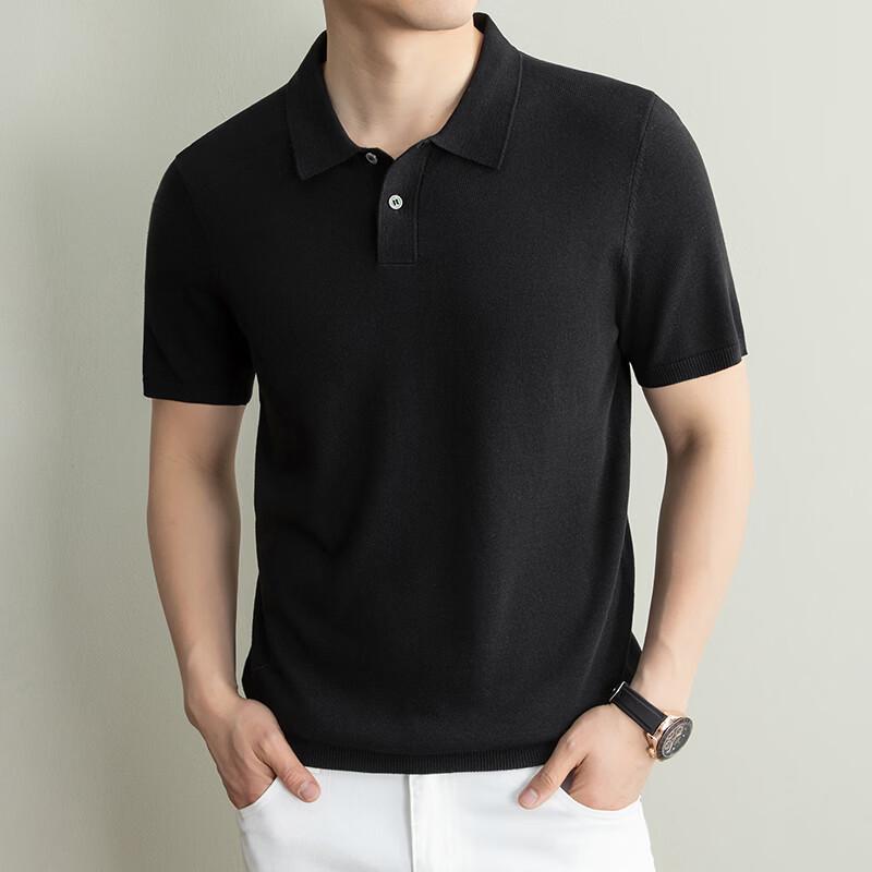 IMAGINEX Men's Business Casual Lyocell Linen Knit Short-Sleeve T-Shirt