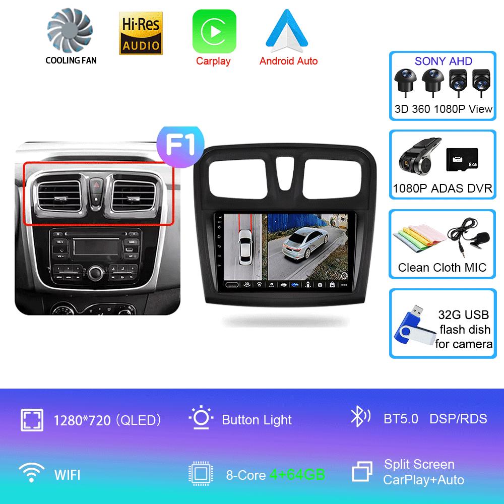 Android 14 Car Radio For Renault Logan 2 2012 - 2022 Sandero 2 2013 - 2022 Multimedia Video Player Navigation stereo GPS No 2din