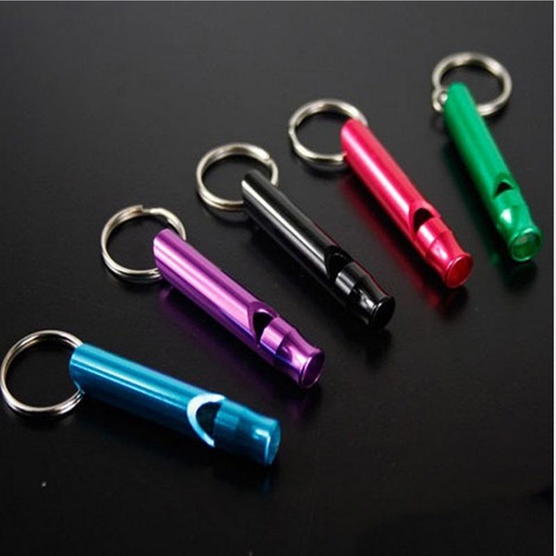 4Pcs/Set Aluminum Alloy Small Whistle Key Ring Keychain for Outdoor Survival Camping Emergency Sport Safety Rape