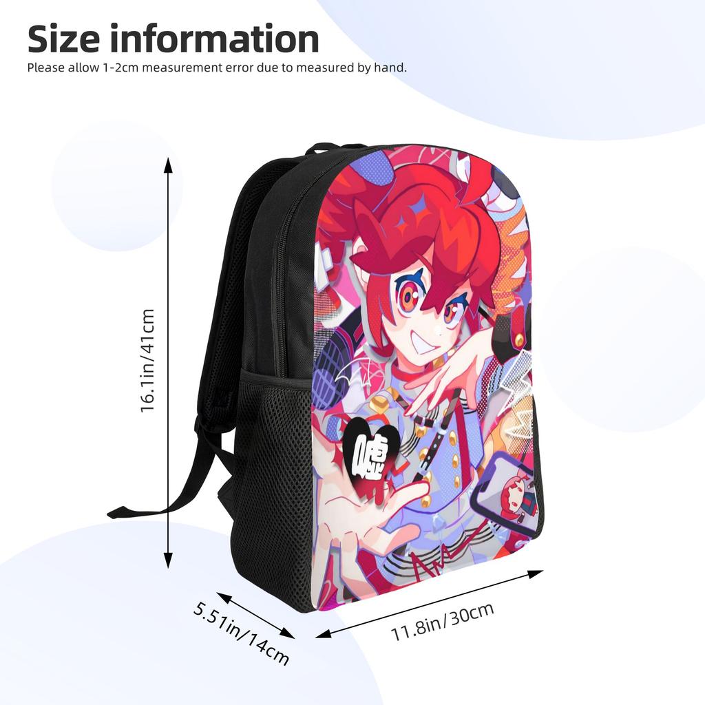 Cartoon Kasane Teto Rucksack für Männer Frauen Teenager High School Arbeits-Tagesrucksack Laptop Computer Leinwandtaschen Sport