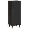 Highboard with Shelf Black 40 x 33 x 110 cm Solid Mango Wood