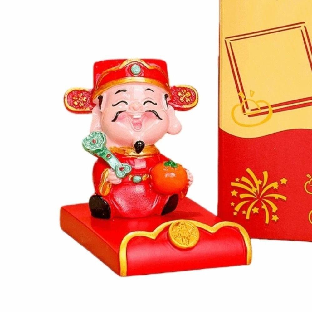 Festival Decorative Statue Chinese New Year Figurines Mobile Phone Stand  Spring Festival