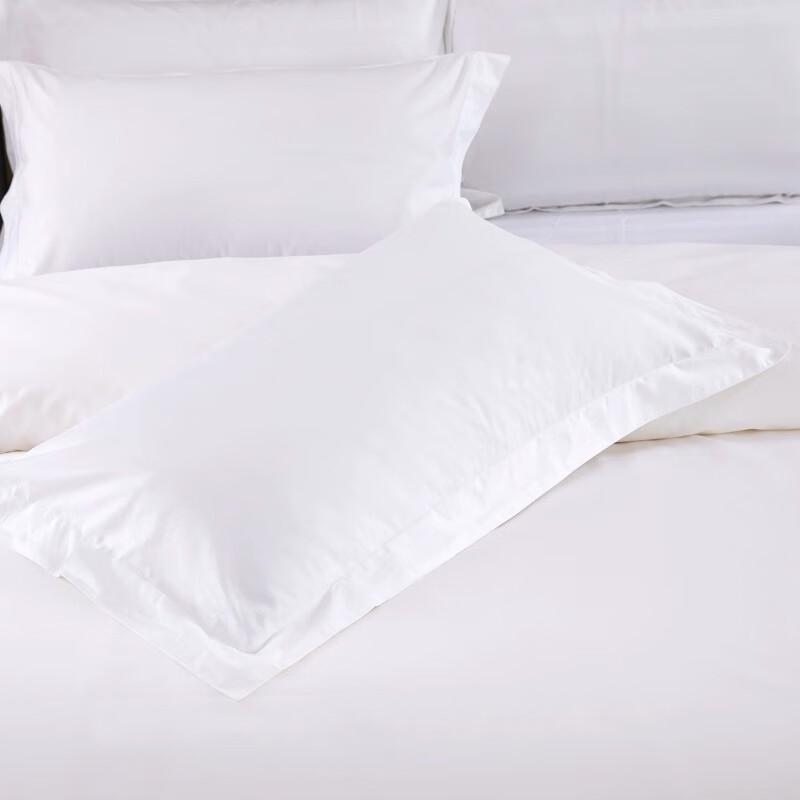 Mling 60S Sateen Stripe Pure White 100% Cotton Hotel Bedding
