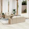 VidaXL Garden Lounge Set with Cushions 6 Pcs, Patio Sofas, Patio Furniture Set, Outdoor Furniture, Beige 3222297