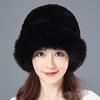 Warm Fashion Lady's Winter Top Quality Fur Hats with Real Fox Fur Real Rex Rabbit Fur Hat Thickened Real Fur Cap