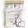 Flower Bedding Set For Bedroom Bed Home Oriental Backdrop Sakura Blossom Japanese Cherry Duvet Cover Quilt Cover And Pillowcase