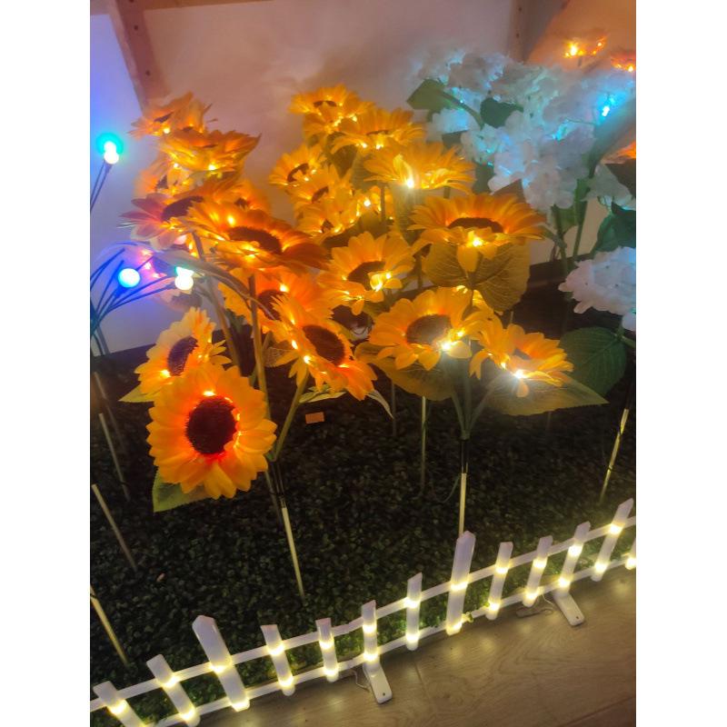 Sonnenblumen-Gartenlicht - Dekorative Nachtlampe für Außenrasen, Hof, Villa, Balkon