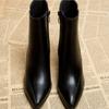 High Quality New Fashion Pointed Toe Thick Heel Side Zipper Short Tube Boots for Women In Autumn Winter of 2026 Zapatos De Mujer