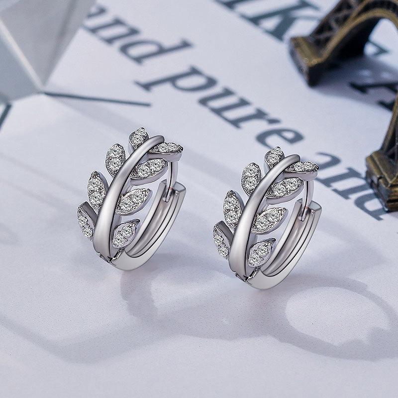 

Korean Needle Versatile Fashion Accessories Leaves Love You Gifts Earrings Jewelry