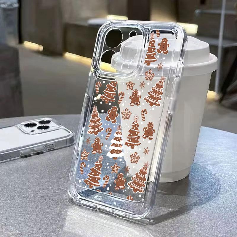 Santa Claus Elk Snowman Christmas Phone Case For iPhone 13 11 12 14 15 16 Pro Max Plus 12 13 Mini XR 8 7 Plus SE 2022 X XS Cover