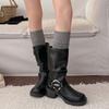 Elegant Anime Knees High Soft Cotton Socks With Dot Pattern Long Calf Dress Socks For Fashion And Daily Wear