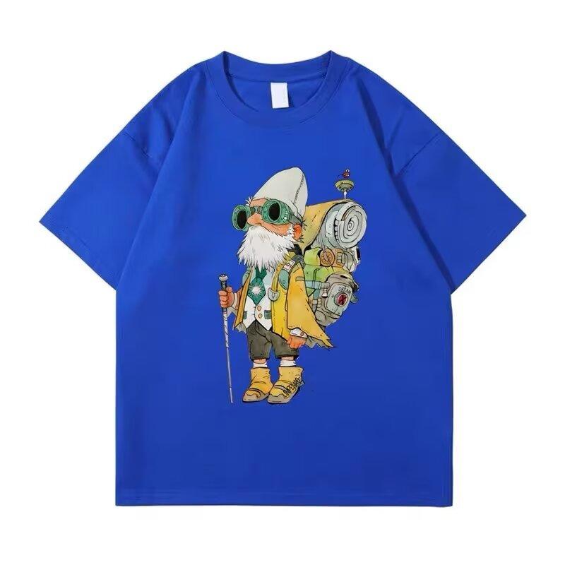 

Новая футболка в стиле Гонконга, свободная, повседневная, трендовая, с коротким рукавом, мужская, летняя, корейская версия, простая, с полурукавом 5XL синий