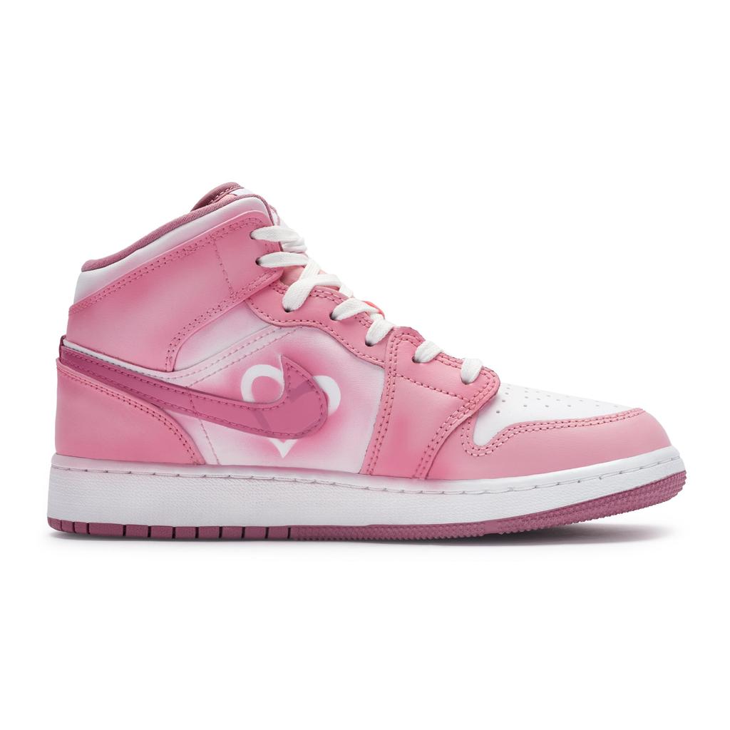 Jordan Air Jordan 1 Vintage Basketball Shoes Women's Mid Top White DQ8423-616(Team80-S-BOX)