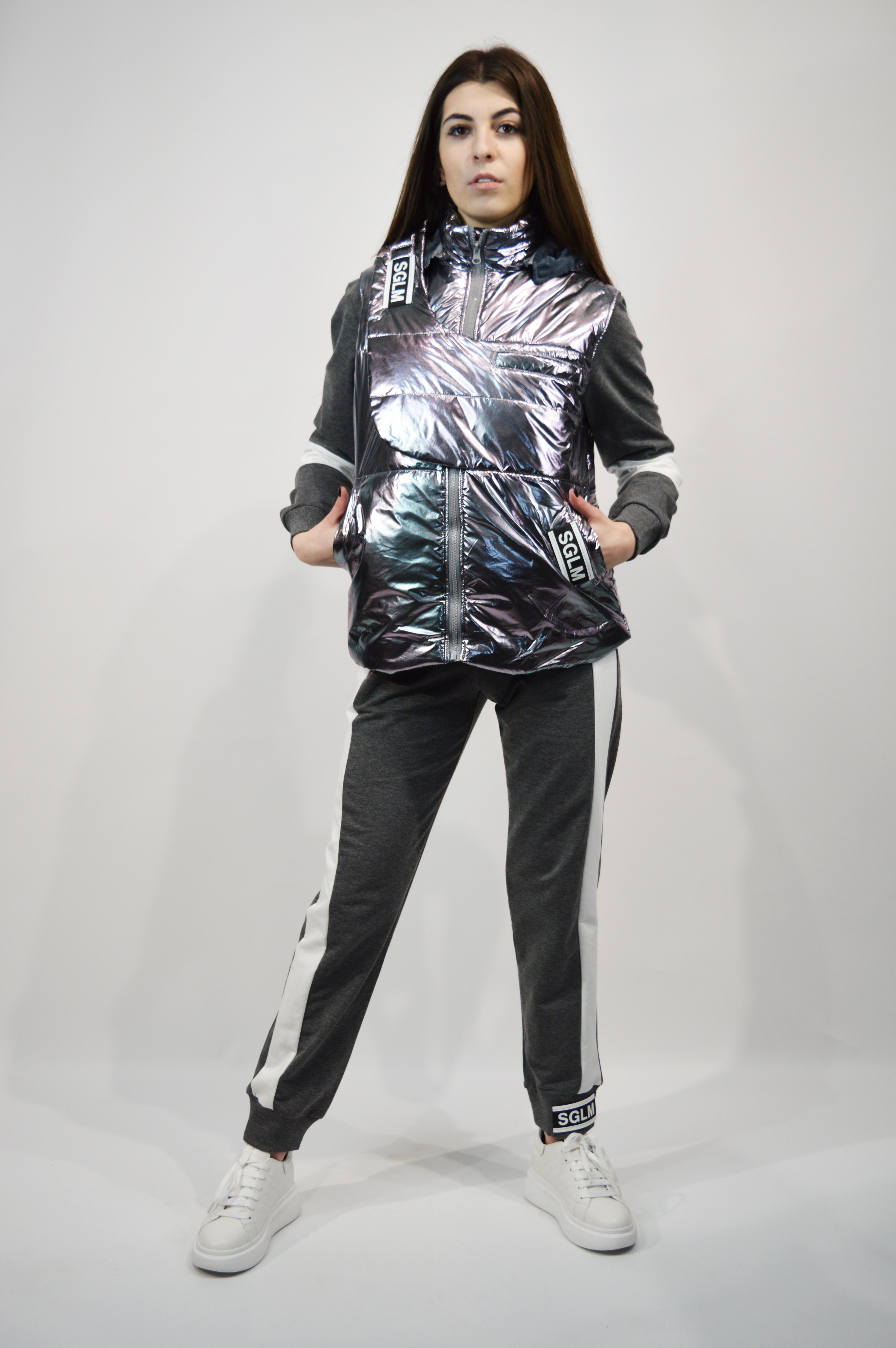 

Костюм жіночий трійка SOGO 081 S Сірий S сірий колір