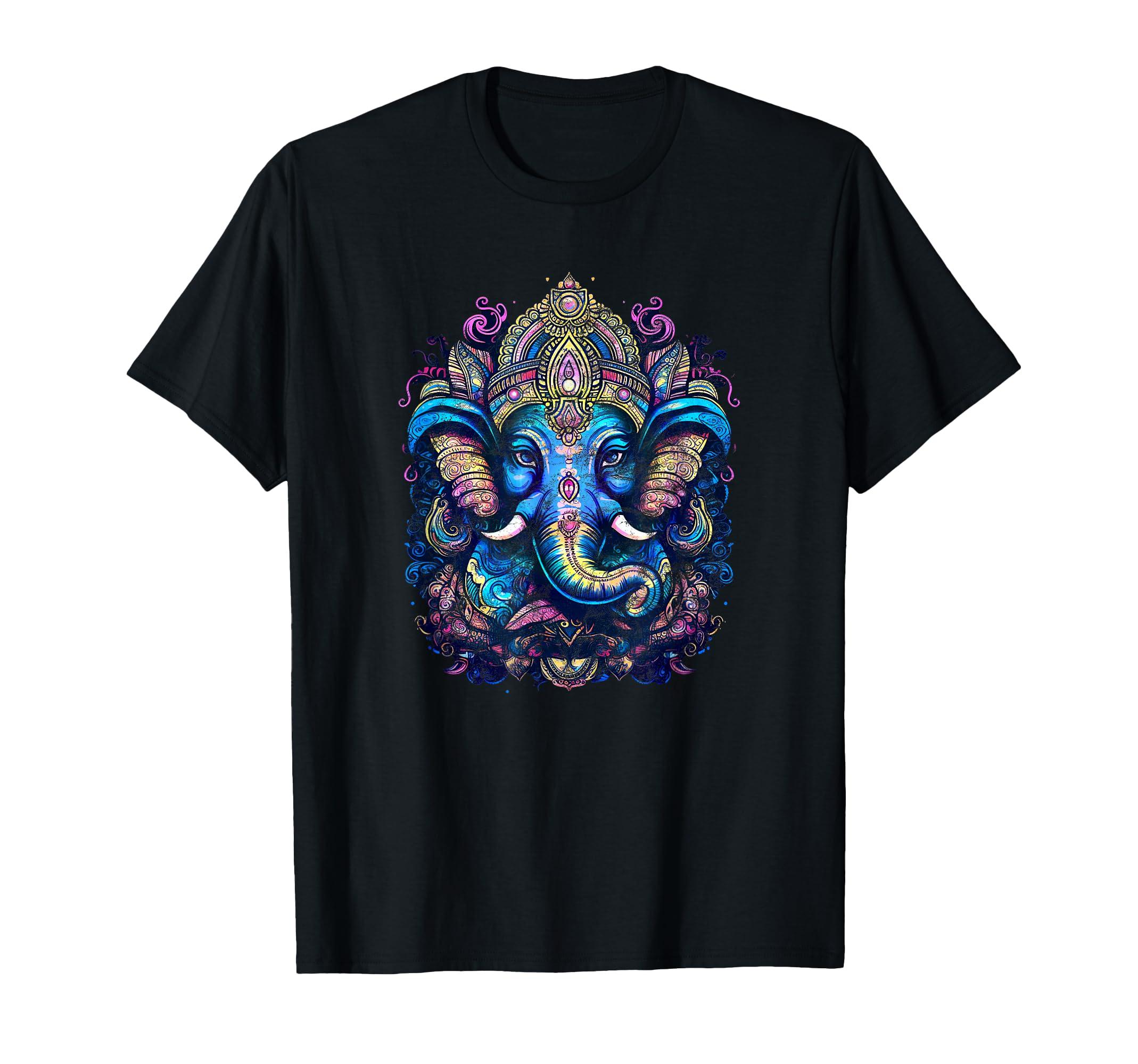 

Lord Ganesh Hindu Buddhist Elephant God Yoga Ganesha T-Shirt