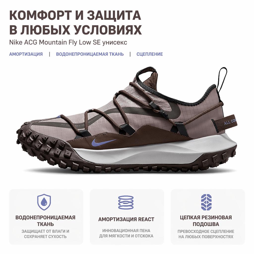 Nike ACG Mountain Fly Low SE Ironstone Unisex Sneakers Brown Light-Iron-Ore Light-Bone DQ1979-001