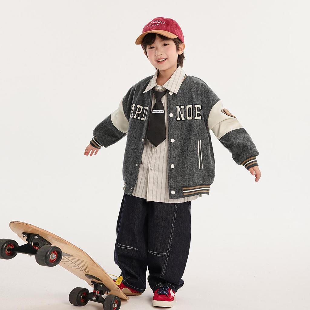 Herbst 2025 Jungen Märchen Baseballjacke - Koreanischer Stil Strickjacke Oberbekleidung