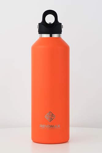 

[REVOMAX Official] 32oz 950ml Carbonated Stainless Steel Bottle, Keeps Drinks Hot for 18 Hours, Cold for 36 Hours, Vacuum Insulated, Gift Idea, REVOMA