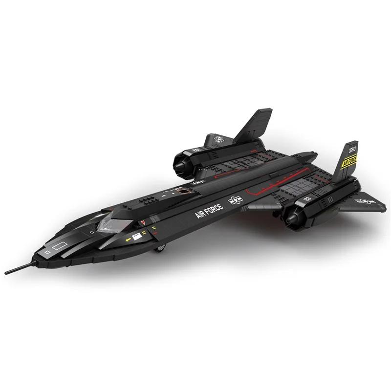 Kit de Modelo de Jato de Combate Sr71 Blackbird Não Tóxico com 1775 Peças Blocos de Construção Técnicos Estilo Moc Brinquedo Stem Presente de Volta às Aulas Para Crianças Adultos