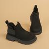 Girls Mid Calf Boots Comfortable Slip on Casual Walking Shoes Lightweight Flat Sole Indoor Outdoor Daily Activities Parties Fall Winter
