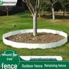 Tree and Garden Fence: Outdoor Vegetable Garden, Flower Bed Edging, Retaining Wall, and Decorative Plastic Picket Partition.