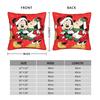 Mickey and Minnie Mouse Holiday  Throw Pillow Cover Decorative Pillow Christmas Design , Customized Pillowcover Home Decor