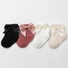 8Pairs Warm Bowknot Baby Cotton Socks Breathable Stripe Toddle Short Tube Socks Autumn Spring Cute Infant Solid Socks Gifts