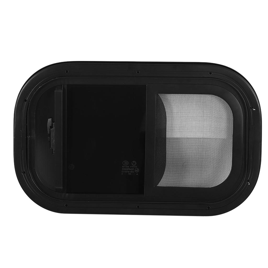 RV Sliding Window L500 H300mm Tempered Glass UV Protection Insect Screen Universal for Trailer Caravans for 26‑31mm