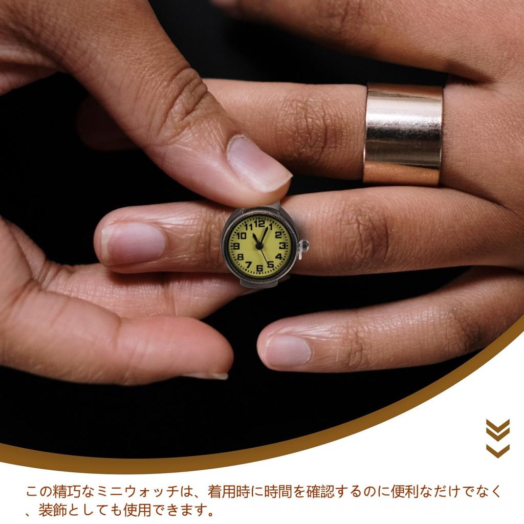 LEDMOMO Ring Watch - Unique Ring Watch, Business Fashion Ring, Stainless Steel Link, Waterproof, Free Size, Numeral Dial, Mini Wristwatch, Ring Watch